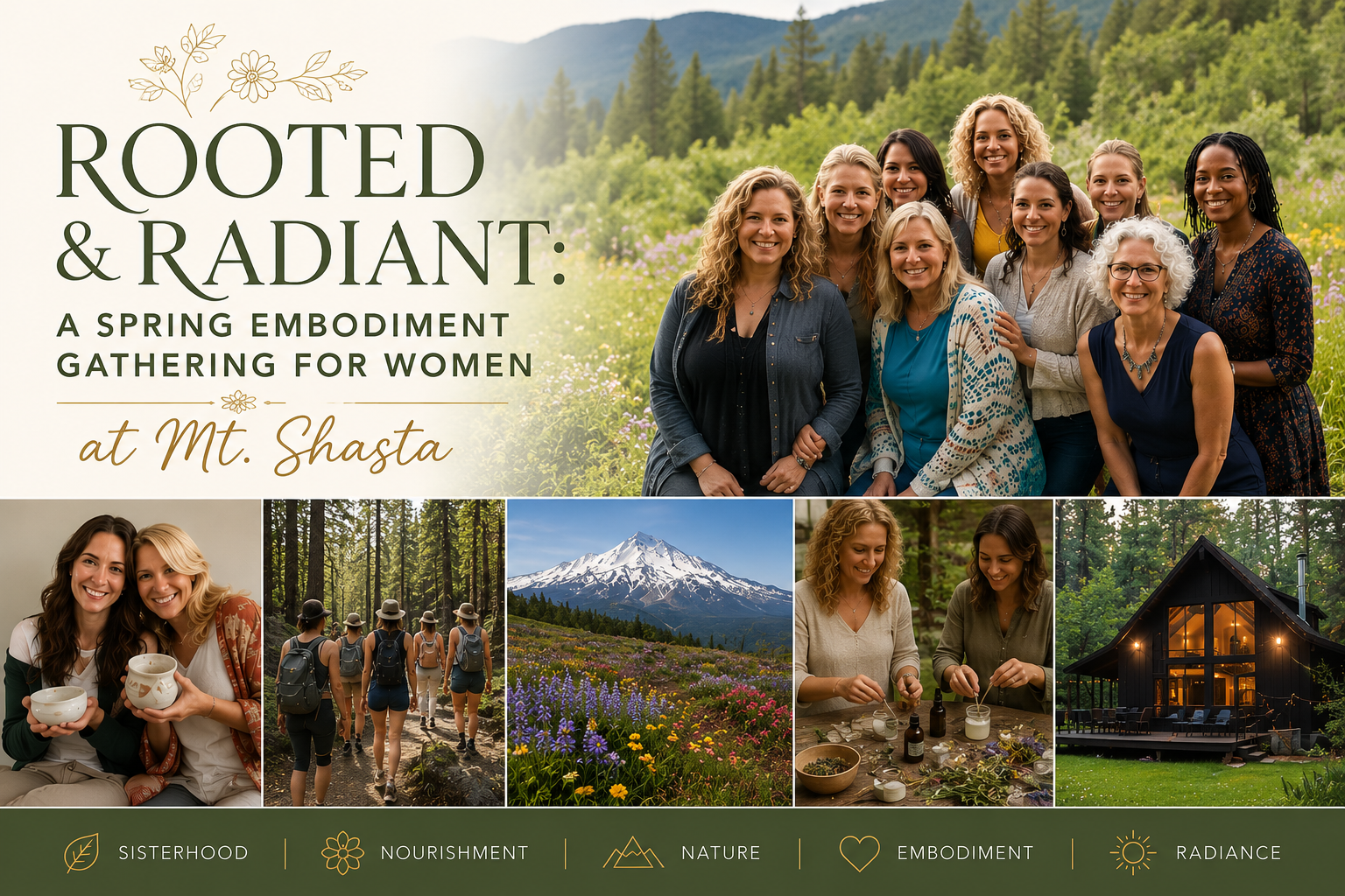 Rooted and Radiant: A Spring Embodiment Gathering for Women at Mt. Shasta